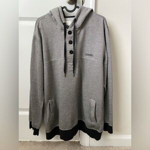 Ezekiel Gray Button-Up Hoodie